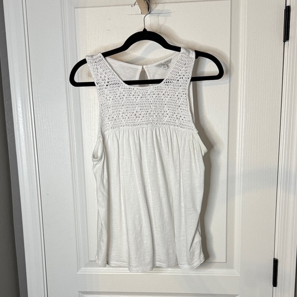 Lucky Brand Ivory Crochet Tank Top - Picture 1 of 5